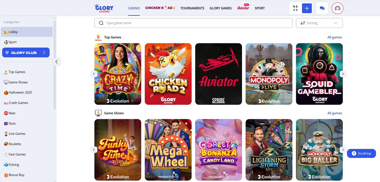Game Collection – Slots and Live Play at Glory Casino